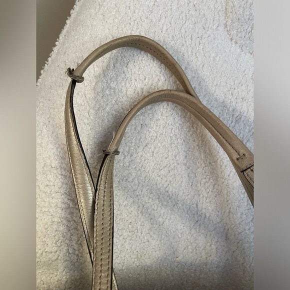 Coach Chelsea Leather Stripe Charlie Carryall Tote cream and gold met colour - Picture 5 of 16